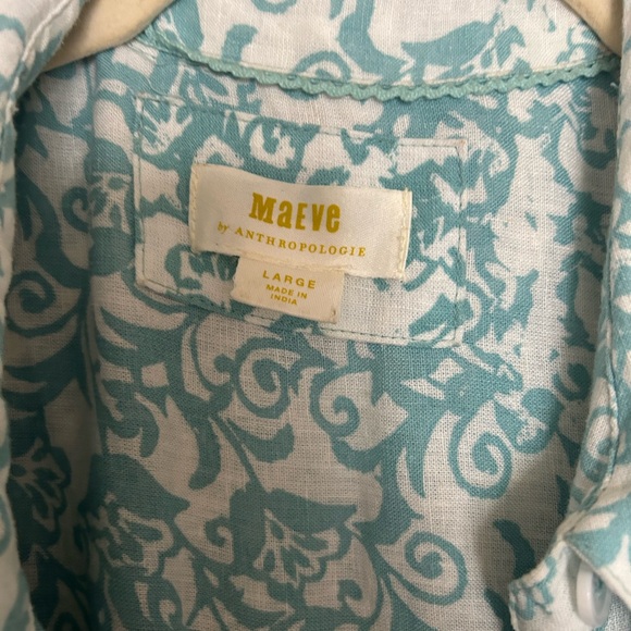 Anthropologie Blue Floral Maxi Dress - Picture 6 of 6